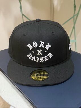 New Era Born x Raised On The Turf Fitted 59FIFTY Cap Black Size 7 3/8